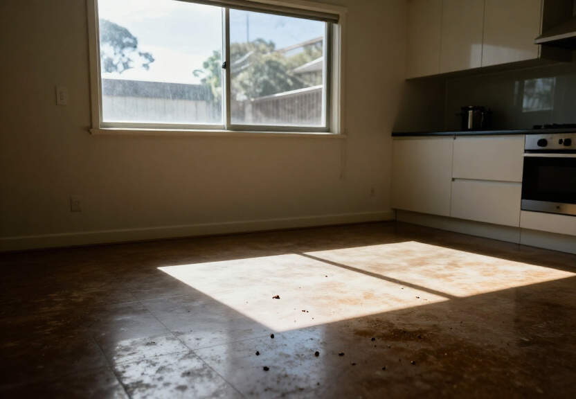 Cockroach infestation in a Harrington Park kitchen before treatment